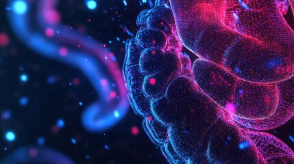 Poster - Intestine Anatomy: Digital Art of the Human Digestive System