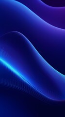 Wall Mural - digital technology abstract blue curve lines poster background