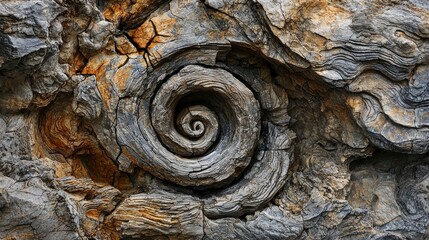 Poster - Exploring swirling stone textures nature's art detail photography outdoor setting close-up view natural patterns