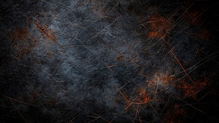 Aufkleber - Textured surface with intricate scratch marks abstract art dark tones detailed view contemporary design