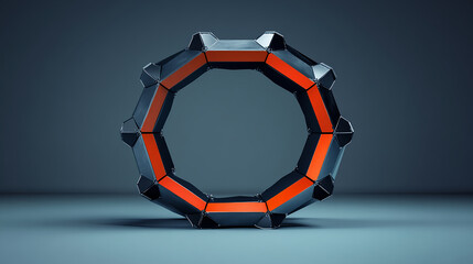 Poster - Dynamic motion design showcase studio environment 3d graphics dark minimalist space creative perspective