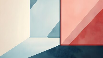 Poster - Abstract Geometric Color Block Design Composition