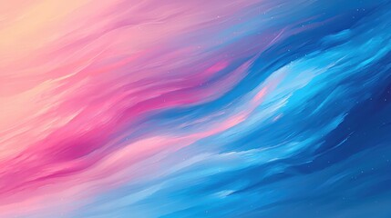Poster - Abstract Colorful Background with Soft Waves of Pink and Blue Tones