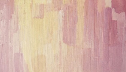 Poster - subtle pastel pink and yellow abstract brushstrokes with soft texture, perfect for modern decor, branding, or artistic background