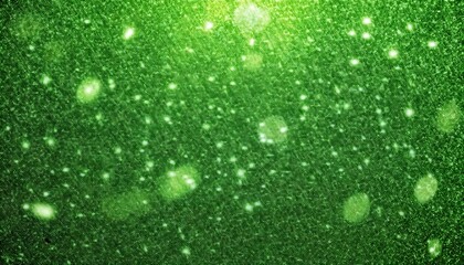 Aufkleber - glowing green abstract background with sparkling points of light resembling a cosmic scene, ideal for design or sci-fi themes