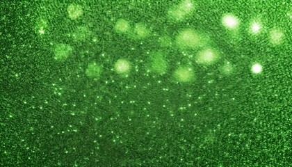 Wall Mural - glowing green abstract background with sparkling points of light resembling a cosmic scene, ideal for design or sci-fi themes