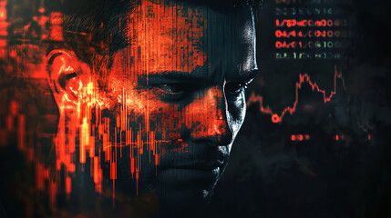 Poster - Analyzing market trends business insights from data visualization urban setting digital art close-up view financial concept