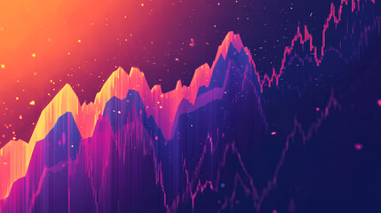 Poster - Analyzing market trends financial data visualization digital art abstract environment aerial view economic insights
