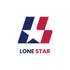 Poster - simple logo design with the initials LS SL with a star in the negative space for the lone star
