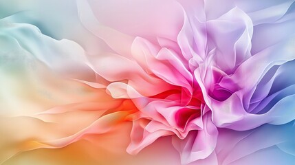 Aufkleber - Delicate hues blending softly into a neutral canvas abstract art digital artwork modern design elegant viewpoint