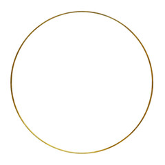 Minimalist gold circle on white. Simple gold circle design. Elegant gold circle art. Perfect for modern decor. Gold circle adds a touch of class. Frame with copy space element isolated on white.