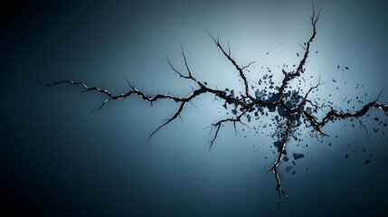 Poster - Dynamic cracks in a muted background abstract art creative design digital artwork close-up visual impact