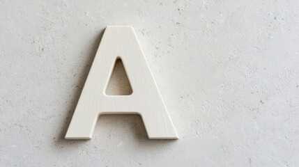 Wall Mural - White Wooden Letter A on Textured Background