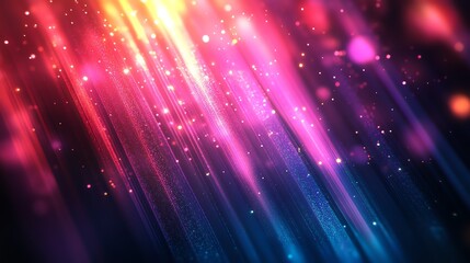Canvas Print - radiant light streaks: a vivid, energetic abstract artwork
