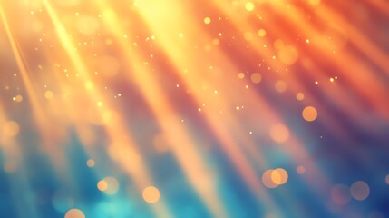 Wall Mural - golden rays: abstract bokeh background with warm hues