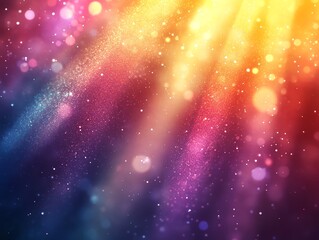 Canvas Print - glowing stardust: a dreamy, colorful abstract artwork