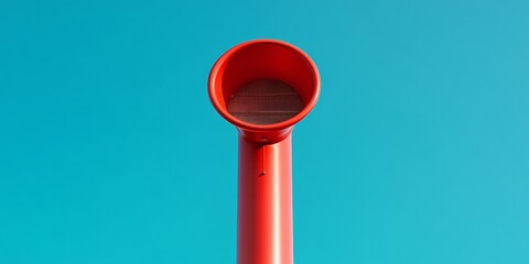 Aufkleber - Modern Urban Emergency Communication Minimalist Red Siren Speaker for Efficient City-Wide Alerts - Powerful Alert System Infrastructure for Safety Preparedness and Crisis Management