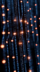 Aufkleber - Cyber Aesthetic Glowing Data Streams on Software Code Interface - Commercial Tech Branding for Innovative Programming and Digital Transformation