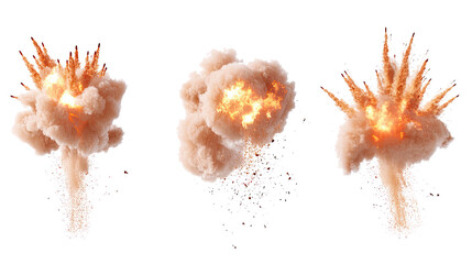 Poster - Explosive Bomb Effects With Fire and Smoke Bursts Generative AI