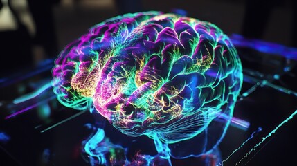 Poster - Neon Brain: A Vivid Representation of Neural Networks