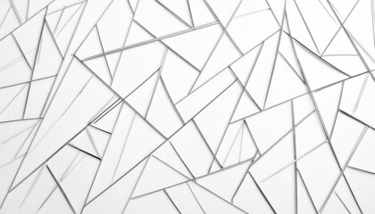 Poster - abstract geometric glass mosaic with triangular and polygonal patterns, clean white background, modern decorative design for wall art

