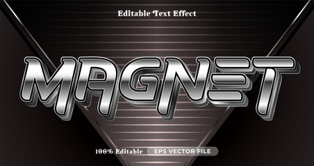 Poster - Magnet text effect, Robotic graphic style editable text