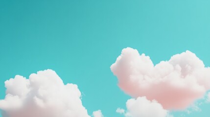 Aufkleber - Serene Sky Art Contemporary Minimalist Blue and Pink Cloudscape for Digital Wellness Branding and Eco-Friendly Marketing Campaigns