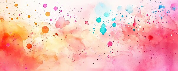 Aufkleber - Splattered watercolor idea. Vibrant watercolor background with colorful splashes and abstract patterns.