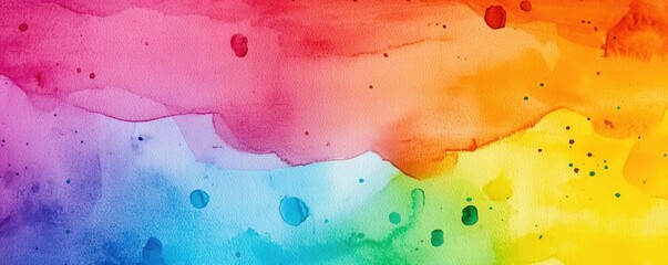 Aufkleber - Splattered watercolor idea. Colorful abstract watercolor background with splashes and gradients for creative designs.