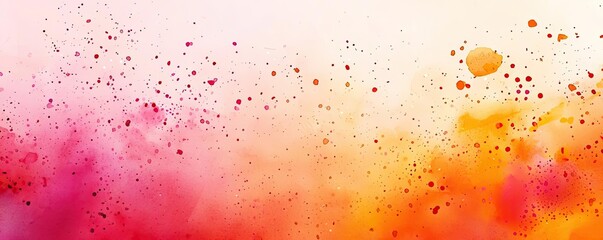 Aufkleber - Splattered watercolor idea. Vibrant watercolor splash in pink, orange, and yellow hues for creative projects.