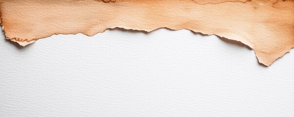 Poster - Rustic watercolor concept. Textured paper with a torn edge, perfect for backgrounds and creative projects.
