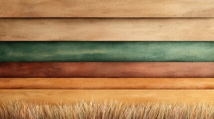 Poster - Rustic watercolor concept. Stylish textured background featuring diverse earthy tones and natural patterns.