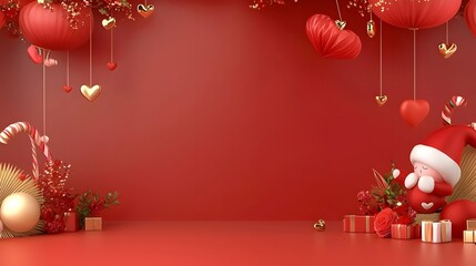 Poster - Luxurious and Radiant Valentine s Day Design Featuring Warm Golden Bokeh Subtle Heart Motifs and Opulent Decorative Elements Exuding Love and Warmth