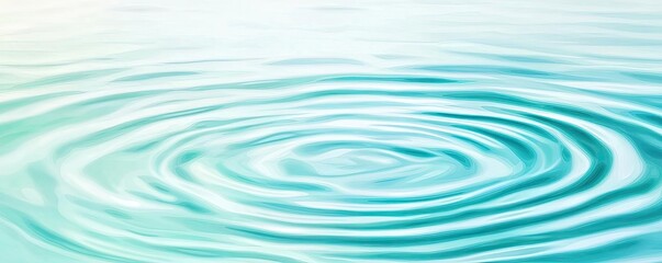 Aufkleber - Water watercolor concept. Serene ripples in calm water, creating a peaceful and tranquil atmosphere.