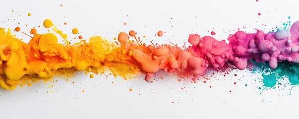 Poster - Splattered watercolor idea. Vibrant color splash showcasing creativity and artistic expression.