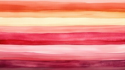 Poster - Rustic watercolor concept. A vibrant watercolor background with soft horizontal stripes of pink and orange hues.