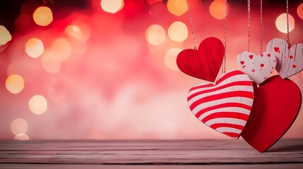 Poster - Festive and dynamic heart shaped in a variety of bold and bright colors suspended against a glowing gradient backdrop creating a joyful and celebratory atmosphere