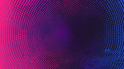 Poster - Abstract swirling digital tunnel, pink blue, dark background, website design