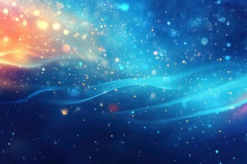 Poster - lively and vibrant underwater abstract background, with swirling colors and soft flowing movements that evoke the energy and fluidity of the deep ocean
