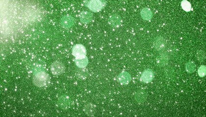 Aufkleber - ethereal green bokeh background with sparkling light orbs, soft glittery texture for festive designs, celebrations, or digital art