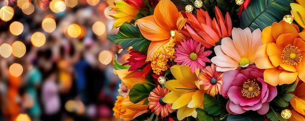 Poster - Carnival celebration idea. A vibrant arrangement of flowers bring color and beauty to any setting or celebration.