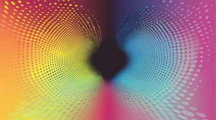 Poster - Colorful swirling dots, abstract background, digital art, website design