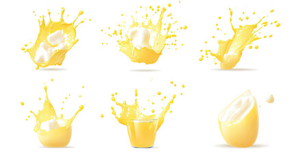 Poster - elegant bourbon splash with vibrant liquid details generative ai