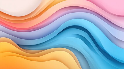 Poster - Pastel wave abstract background design