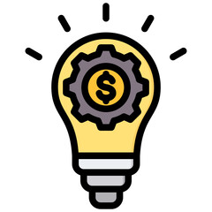 Poster - Business Strategy Outline Color Icon