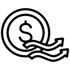 Poster - Cash Flow Outline Icon