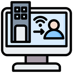 Poster - It Outsourcing Outline Color Icon