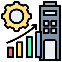 Poster - Efficiency Outline Color Icon