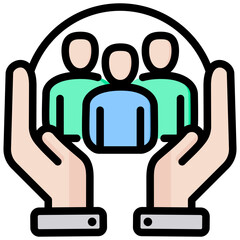 Poster - Human Resources Outline Color Icon