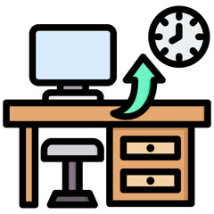 Poster - Back Office Outline Color Icon